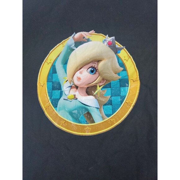 Super Mario Princess Rosalina T-Shirt. Medium Black. QUALITY  COTTON gamer -girl - Picture 2 of 7